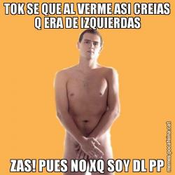TOK SE QUE AL VERME ASI CREIAS Q ERA DE IZQUIERDAS ZAS! PUES NO XQ SOY DL PP