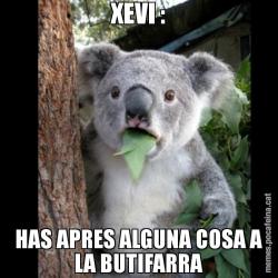 XEVI : HAS APRES ALGUNA COSA A LA BUTIFARRA