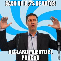 SACO UN 8,5% DE VOTOS DECLARO MUERTO EL PROCèS