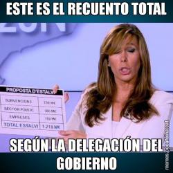 ESTE ES EL RECUENTO TOTAL SEGÚN LA DELEGACIÓN DEL GOBIERNO