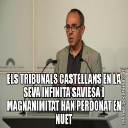 ELS TRIBUNALS CASTELLANS EN LA SEVA INFINITA SAVIESA I MAGNANIMITAT HAN PERDONAT EN NUET