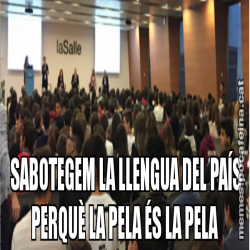 SABOTEGEM LA LLENGUA DEL PAÍS PERQUÈ LA PELA ÉS LA PELA