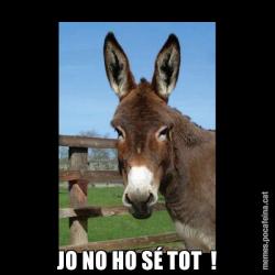 JO NO HO SÉ TOT  !