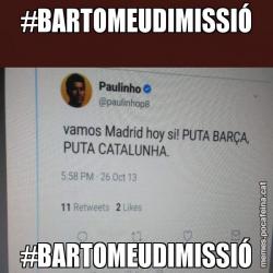 #BARTOMEUDIMISSIÓ #BARTOMEUDIMISSIÓ