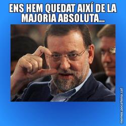 ENS HEM QUEDAT AIXÍ DE LA MAJORIA ABSOLUTA...
