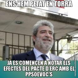 ENS HEM PETAT EN TORRA JA ES COMENCEN A NOTAR ELS EFECTES DEL PACTE D'ERC AMB EL PPSOEVOC'S