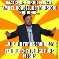 IMATGE DE L'ORIOL FLIPANT AMB EL CONSELL DE TRANSICIÓ NACIONAL... ...QUE CIU FARÀ SERVIR PER TENIR.LO ENTRETINGUT UNS MESOS