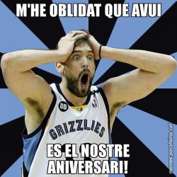 M'HE OBLIDAT QUE AVUI ES EL NOSTRE ANIVERSARI!
