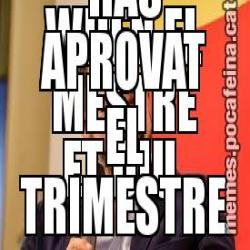 WHEN EL MESTRE ET DIU  QUE NO HAS APROVAT EL TRIMESTRE