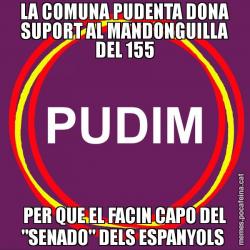 LA COMUNA PUDENTA DONA SUPORT AL MANDONGUILLA DEL 155 PER QUE EL FACIN CAPO DEL "SENADO" DELS ESPANYOLS