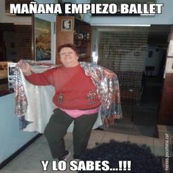 MAÑANA EMPIEZO BALLET Y LO SABES...!!!