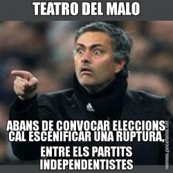 TEATRO DEL MALO ABANS DE CONVOCAR ELECCIONS CAL ESCENIFICAR UNA RUPTURA, ENTRE ELS PARTITS INDEPENDENTISTES