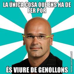 LA ÚNICA COSA QUE ENS HA DE FER POR ÉS VIURE DE GENOLLONS