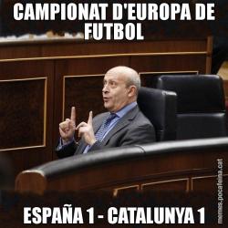 CAMPIONAT D'EUROPA DE FUTBOL ESPAÑA 1 - CATALUNYA 1