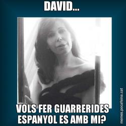 DAVID...  VOLS FER GUARRERIDES ESPANYOL ES AMB MI?