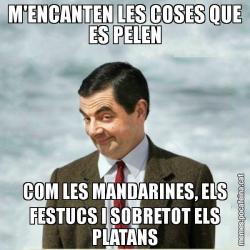 M'ENCANTEN LES COSES QUE ES PELEN COM LES MANDARINES, ELS FESTUCS I SOBRETOT ELS PLATANS