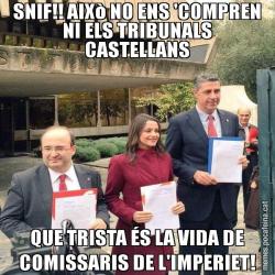 SNIF!! AIXò NO ENS 'COMPREN NI ELS TRIBUNALS CASTELLANS QUE TRISTA ÉS LA VIDA DE COMISSARIS DE L'IMPERIET!