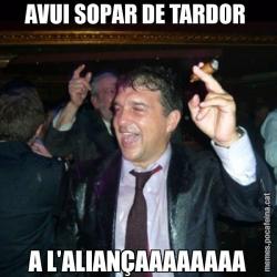 AVUI SOPAR DE TARDOR  A L'ALIANÇAAAAAAAA