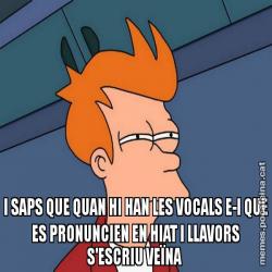 I SAPS QUE QUAN HI HAN LES VOCALS E-I QUE ES PRONUNCIEN EN HIAT I LLAVORS S'ESCRIU VEÏNA