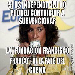 SI US INDEPENDITZEU NO PODREU CONTRIBUIR A SUBVENCIONAR LA "FUNDACIÓN FRANCISCO FRANCO", NI LA FAES DEL CHEMA