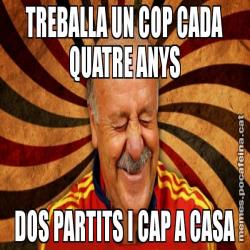 TREBALLA UN COP CADA QUATRE ANYS DOS PARTITS I CAP A CASA