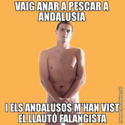 VAIG ANAR A PESCAR A ANDALUSIA I ELS ANDALUSOS M'HAN VIST EL LLAUTÓ FALANGISTA
