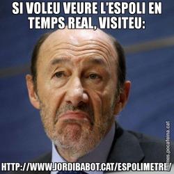 SI VOLEU VEURE L’ESPOLI EN TEMPS REAL, VISITEU: HTTP://WWW.JORDIBABOT.CAT/ESPOLIMETRE/