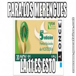 PARA LOS MERENGUES  LA 11 ES ESTO
