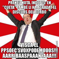 PRENEU NOTA, INDEPES: EN "CUETA" TAMBÉ LI HA AGRADAT EL DISCURS DEL BORBÓ VISCA EL PPSOEC'SVOXPODEMOOOS!!! AARRIBAASPAAANYAAA!!!