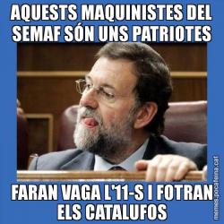 AQUESTS MAQUINISTES DEL SEMAF SÓN UNS PATRIOTES FARAN VAGA L'11-S I FOTRAN ELS CATALUFOS