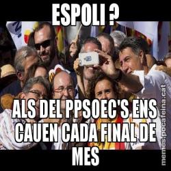 ESPOLI ? ALS DEL PPSOEC'S ENS CAUEN CADA FINAL DE MES