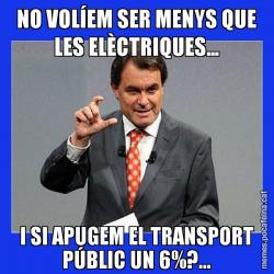 NO VOLÍEM SER MENYS QUE LES ELÈCTRIQUES... I SI APUGEM EL TRANSPORT PÚBLIC UN 6%?...