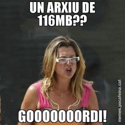 UN ARXIU DE 116MB?? GOOOOOOORDI!