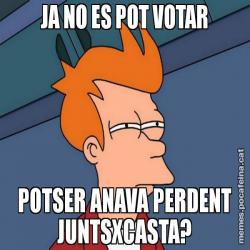 JA NO ES POT VOTAR POTSER ANAVA PERDENT JUNTSXCASTA?