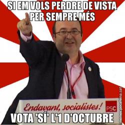 SI EM VOLS PERDRE DE VISTA PER SEMPRE MÉS VOTA 'SÍ' L'1 D'OCTUBRE