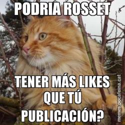 PODRIA ROSSET TENER MÁS LIKES QUE TÚ PUBLICACIÓN?