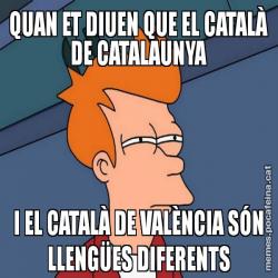 QUAN ET DIUEN QUE EL CATALÀ DE CATALAUNYA I EL CATALÀ DE VALÈNCIA SÓN LLENGÜES DIFERENTS