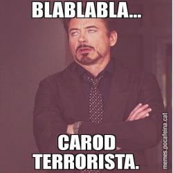 BLABLABLA... CAROD TERRORISTA.