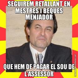 SEGUIREM RETALLANT EN MESTRES I BEQUES MENJADOR QUE HEM DE PAGAR EL SOU DE L'ASSESSOR