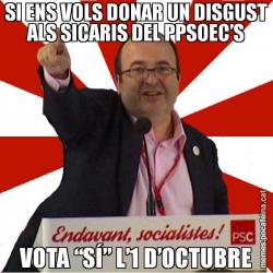SI ENS VOLS DONAR UN DISGUST ALS SICARIS DEL PPSOEC’S VOTA “SÍ” L’1 D’OCTUBRE