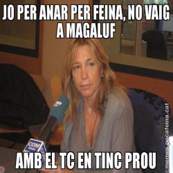JO PER ANAR PER FEINA, NO VAIG A MAGALUF AMB EL TC EN TINC PROU