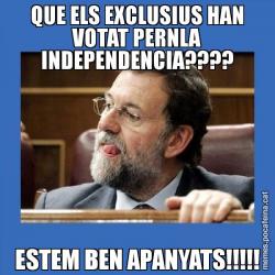QUE ELS EXCLUSIUS HAN VOTAT PERNLA INDEPENDENCIA???? ESTEM BEN APANYATS!!!!!