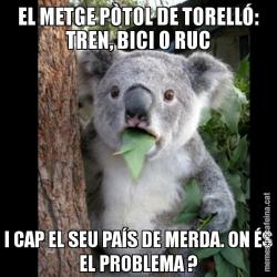 EL METGE PÒTOL DE TORELLÓ: TREN, BICI O RUC I CAP EL SEU PAÍS DE MERDA. ON ÉS EL PROBLEMA ?