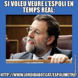 SI VOLEU VEURE L’ESPOLI EN TEMPS REAL: HTTP://WWW.JORDIBABOT.CAT/ESPOLIMETRE/