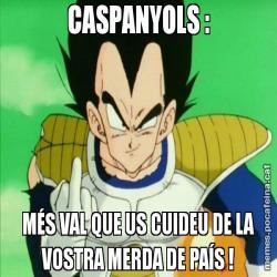CASPANYOLS : MÉS VAL QUE US CUIDEU DE LA VOSTRA MERDA DE PAÍS !