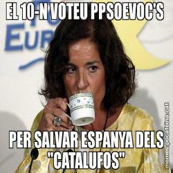 EL 10-N VOTEU PPSOEVOC'S  PER SALVAR ESPANYA DELS "CATALUFOS"