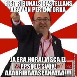 ELS TRIBUNALS CASTELLANS ARA VAN PER EN TORRA JA ERA HORA! VISCA EL PPSOEC'SVOX! AAARRIBAAASPANYAAA!!!!