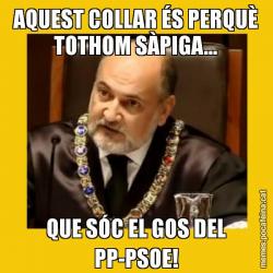 AQUEST COLLAR ÉS PERQUÈ TOTHOM SÀPIGA... QUE SÓC EL GOS DEL PP-PSOE!