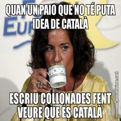 QUAN UN PAIO QUE NO TÉ PUTA IDEA DE CATALÀ ESCRIU COLLONADES FENT VEURE QUE ÉS CATALÀ