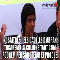 NOSALTRES I ELS CADELLS D'ARRAN TOCAREM ELS COLLONS TANT COM PODREM PER SABOTEJAR EL PROCéS